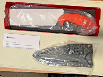 Spyderco Rock Salt H1 Steel Orange Handle Ed Schempp FB20POR New In Box  JAPAN