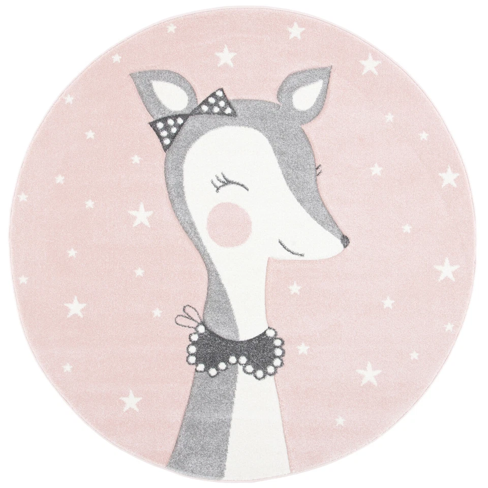 SAFAVIEH Carousel Kids Collection CRK191P Pink/Ivory Rug - Image 4 of 4