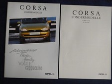 Opel Corsa Sondermodelle Prospekt 4.1997 Advantage Twen Cappuccino Family Vogue