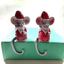 Christmas Decoration Stocking Holder Hanger Mouse Vintage Plastic 1981 Sun Hill 