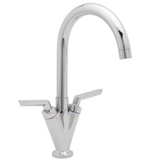 Deva LEV104 Lever Chrome Kitchen Sink Mixer Kitchen Swival Spout Mono Tap