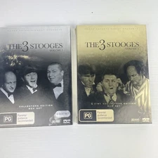 The 3 Stooges DVD - Volume 1 & 2 DVD Collectors Edition Larry Moe Curly Nyuck