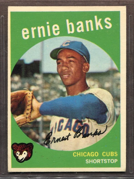 Ernie Banks Baseball 1959 Season Sports Trading Cards