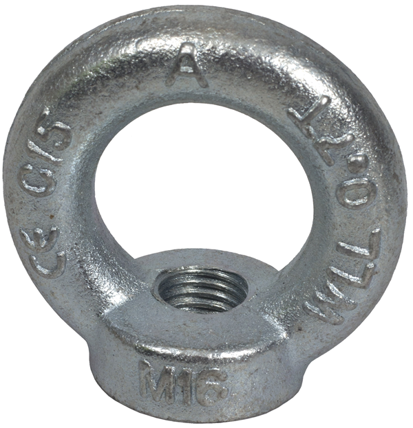 M20 1200kg Lifting Eye Nut Deck Loop Screw Ring Metric Course Thread DIN 582