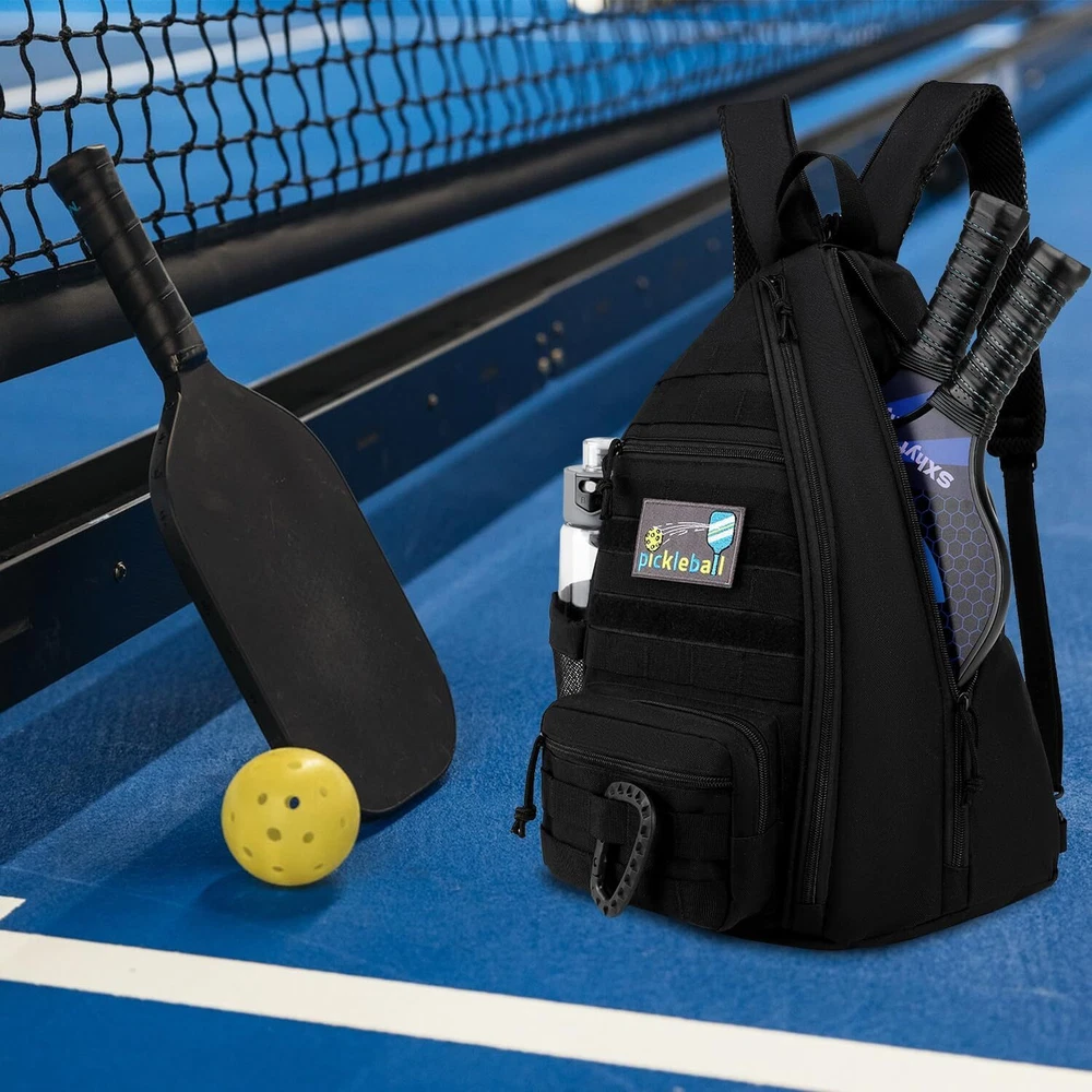 Pickleball Bag Tactical Pickleball Backpack For Women Men Adjustable Sling Bag