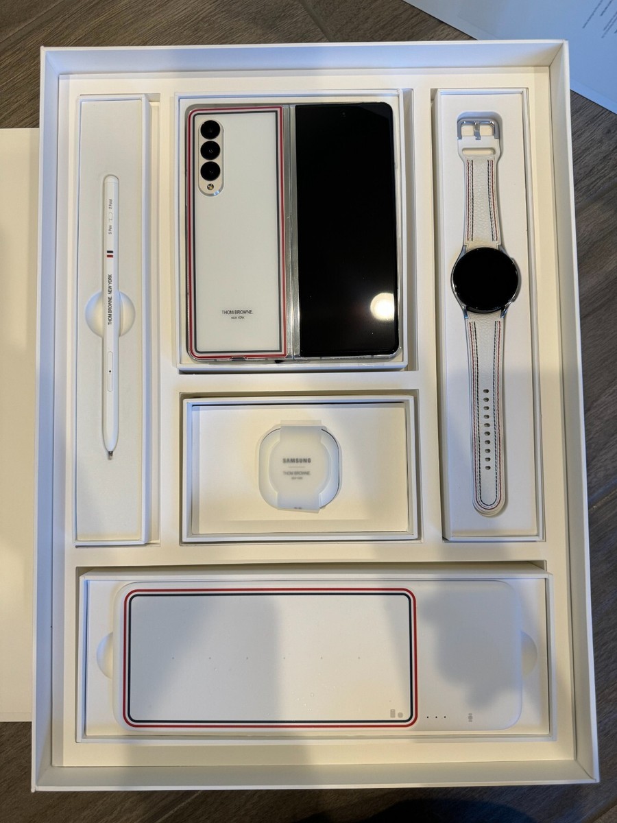 Thom Browne Samsung Galaxy Z Fold 3 5G Phone and Accessories Thom Browne Samsung Galaxy Z Fold 3 5G Phone and Accessories
