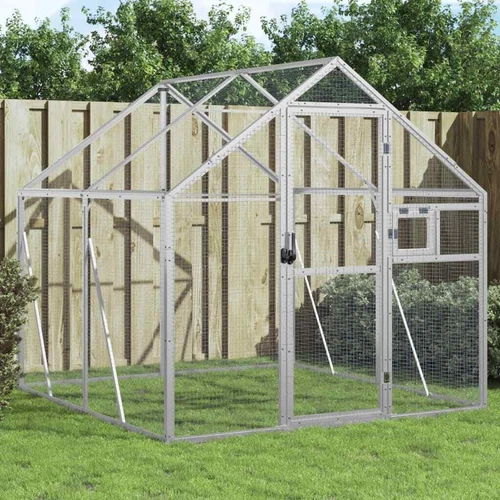 Voliere Vogelkäfig Vogelvoliere Freilaufgehege Vogelhaus Aluminium vidaXL - Bild 11 von 49