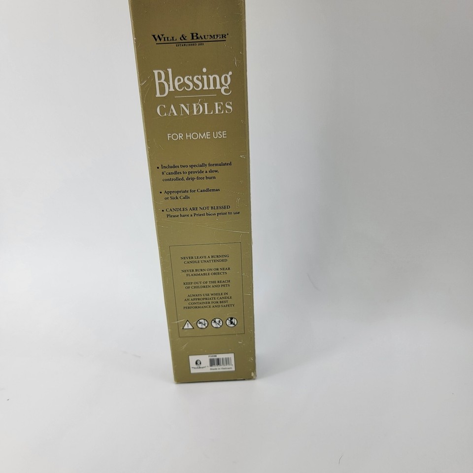 Vintage Catholic Blessed Candles Set of For Home Use by Will & Baumer Candle Co. eBay