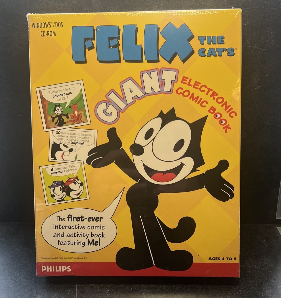 Felix The Cat Giant Electronic Comic Book Windows Dos CD ROM