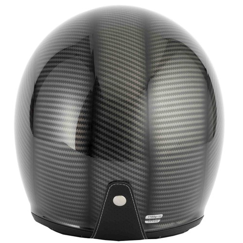 Motorcycle Helmet Vcan H589 Open Face Retro Scooter Mod Carbon Fibre Delta - Picture 6 of 8