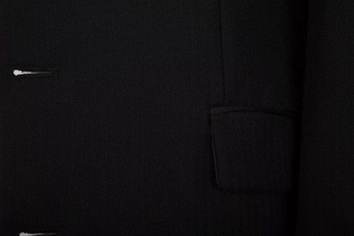 I14 MENS BLACK 100% WOOL WEDDING EVENING FORMAL FUNERAL DIRECTORS SUIT JACKET - Picture 7 of 8