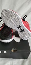 Boys Under Armour Red/White/Black Little Kid Lockdown 5 Basketball Sneakers 13K