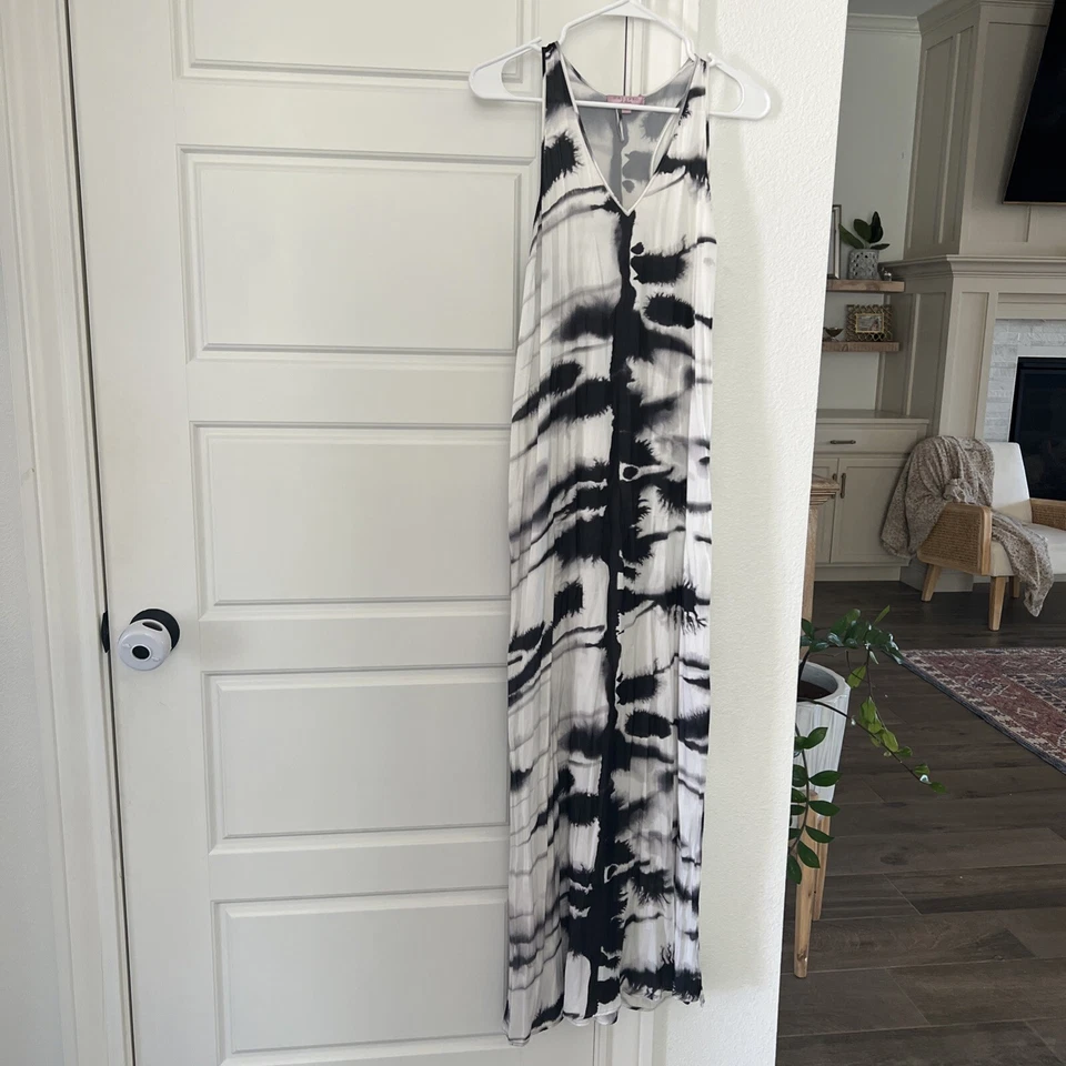 Maxi Vestido Largo Estampado Tie-Dye Calypso St. Barth Mujer Talla XS Suave Sedoso $395 Foto 4 de 4