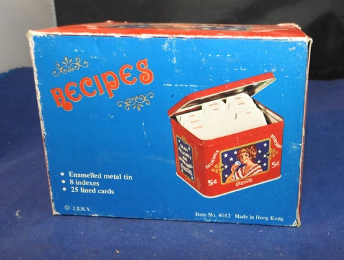 Vintage Coca Cola Metal Recipe box Tin NIB