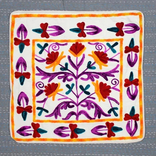 Indian Cotton Suzani Couch Cushion Cover Embroidered Sofa Pillow Case Ne
