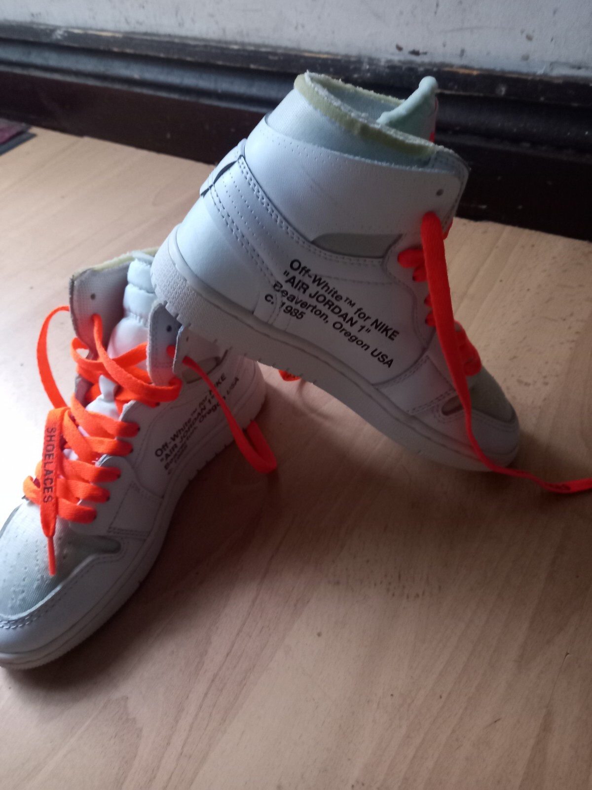 OFF WHITE X NIKE SNEAKERS NIKE X AIR JORDAN 1 ALTE SENZA PREZZO DI RISERVA BIANCHE UK4.5 DONNA AQ8296 100