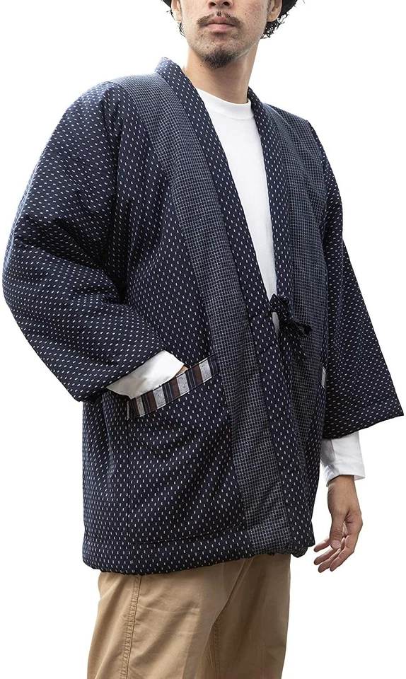 Chaqueta de Invierno Japonesa Kimono Hanten Warm Wear LL (XL) Talla Hecha en JAPÓN Foto 4 de 4