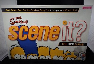 Simpsons Scene It? DVD Brettspiel komplett sehr guter Zustand Mattel 2009 Vintage Cartoons Kostenloser Versand