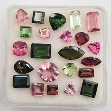 Natural Multi Tourmaline Pear Cut Loose Stone Lot 16 Pcs 3-7 MM 5 CT