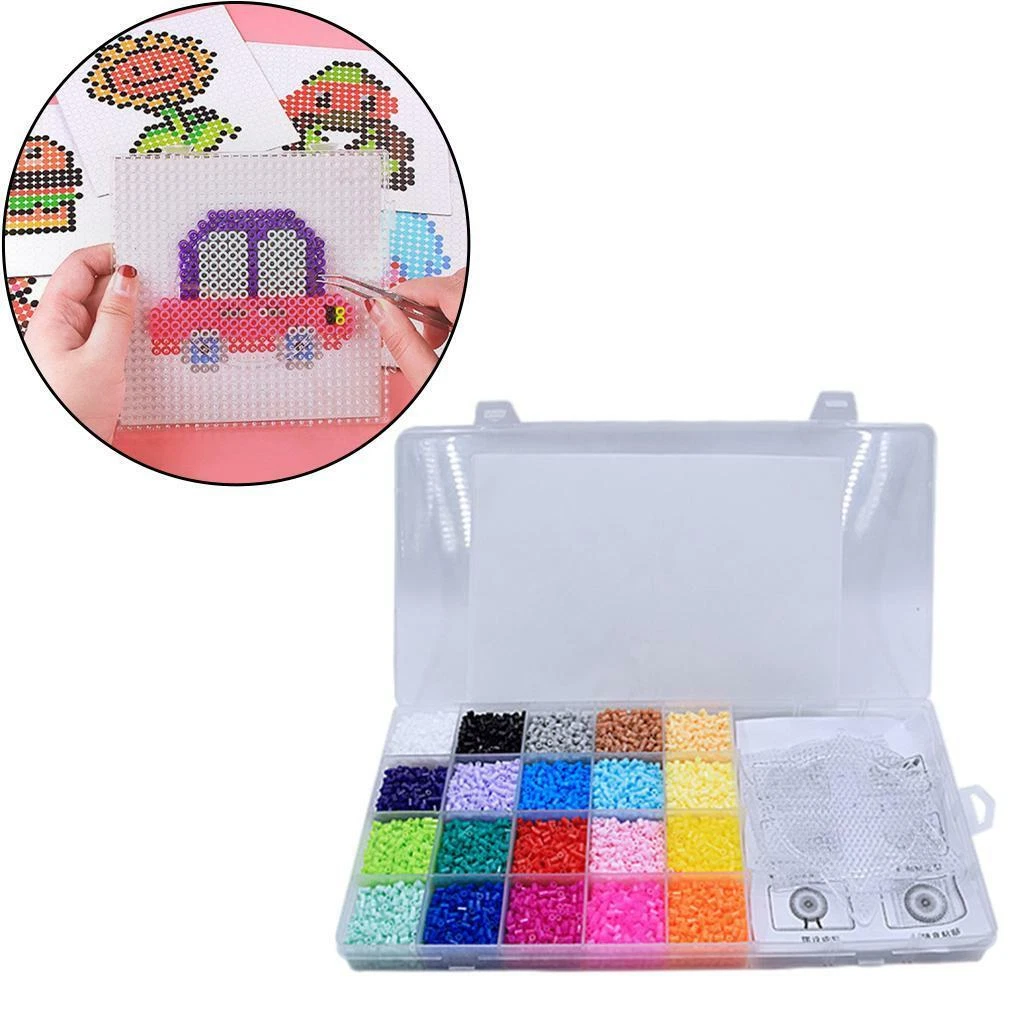 2.6mm Hama Beads Colorful Toy Fuse Beads Craft Kit Pixel Art Bead for Kids