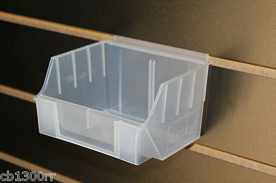 3 Aufbewahrungsboxen für Lamellenwand Lamellenbox Lamellenkarton Boxen Vitrinen Einzelhandel transparent