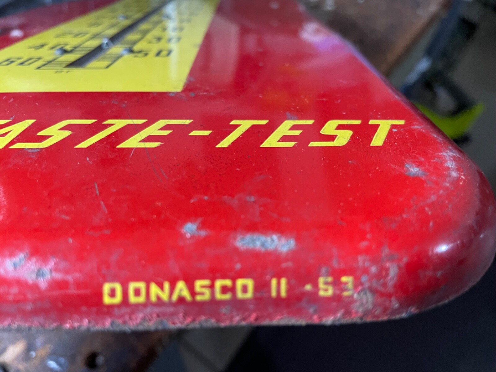 Vintage, original 1953 Royal Crown Cola thermometer sign, 25"x10