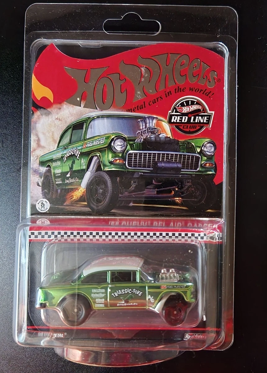 Hot Wheels RLC ‘55 Chevy Bel Air Gasser TriassicFive In Hand