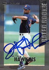 LaTroy Hawkins autographed baseball card (Twins) 1996 Donruss Rated Rookie #2