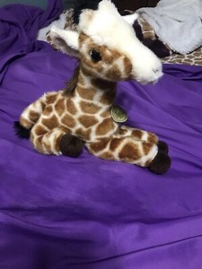 Miyoni Tots by Aurora Giraffe Calf Plush Lying Down Sitting Baby NWT