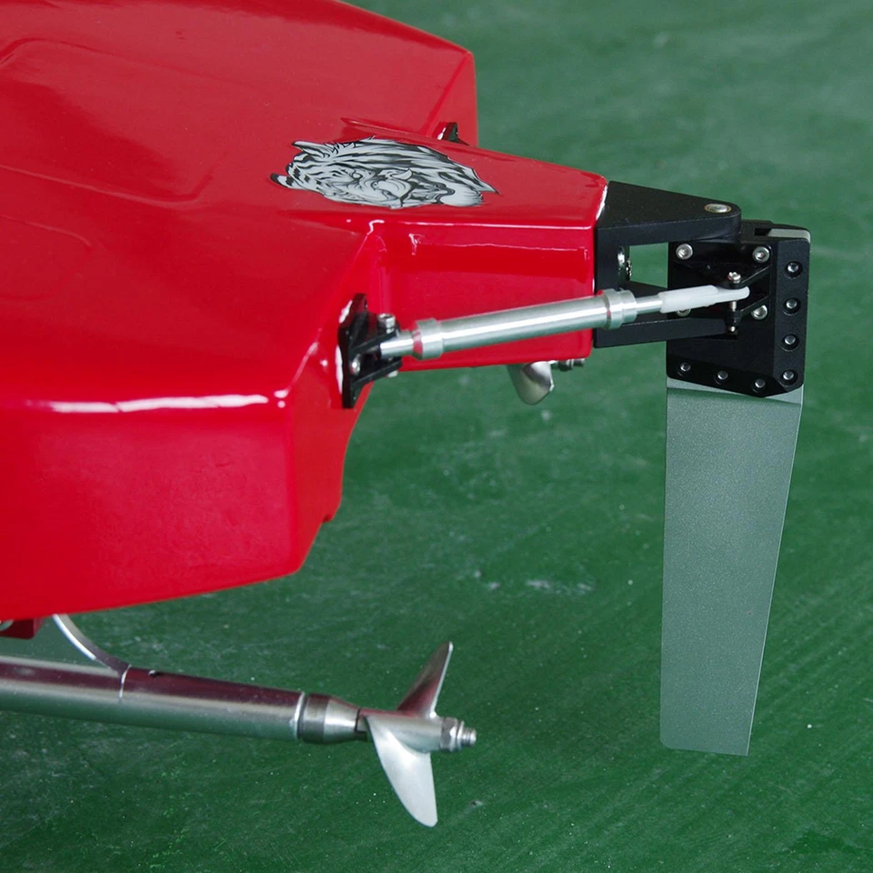 E51 Fiber Glass Electric RC Race Boat DIY Painted PNP Shaft Dual Motor Servo ESC - Image 3 of 4