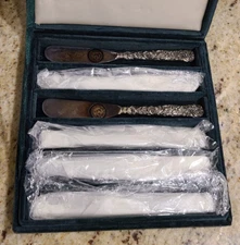 SET OF 6  GODINGER Silver ART CO. BUTTER/CHEESE Spreader KNIFES Grapevine