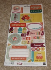 Basic Grey Cardstock Sticker Sheet ~ RSVP.....Birthday Words/Phrases