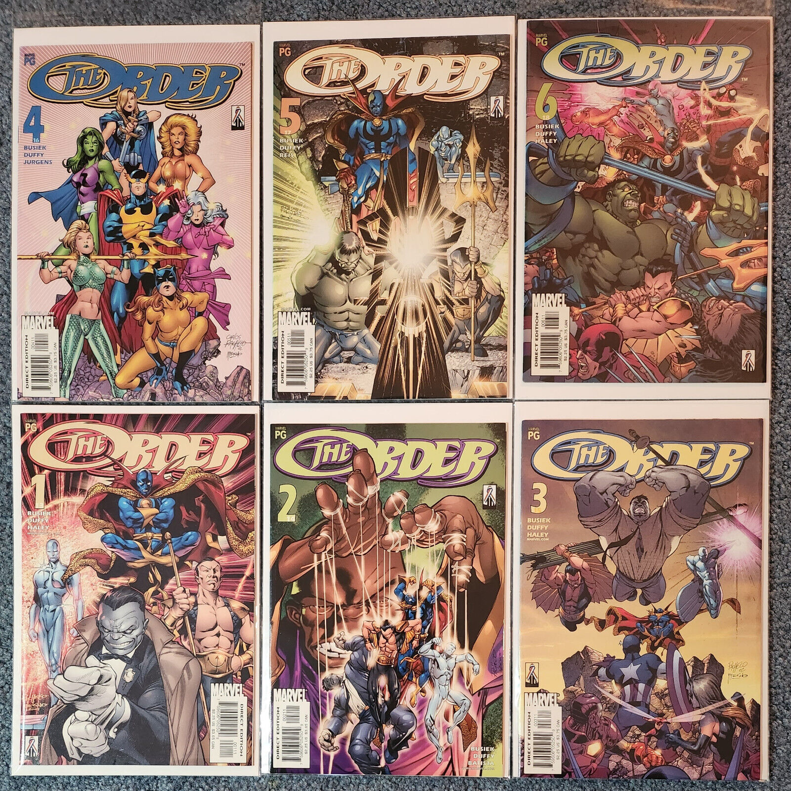 THE ORDER #1-6 COMPLETE SERIES MARVEL COMICS 2002 - VF to VF/NM