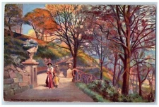 c1910 St. Nicholas Gardens Scarborough England Oilette Tuck Art Postcard