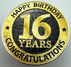 Happy 16 Birthday Sweet Sixteen  American Silver Eagle 1oz .999 Silver Coin