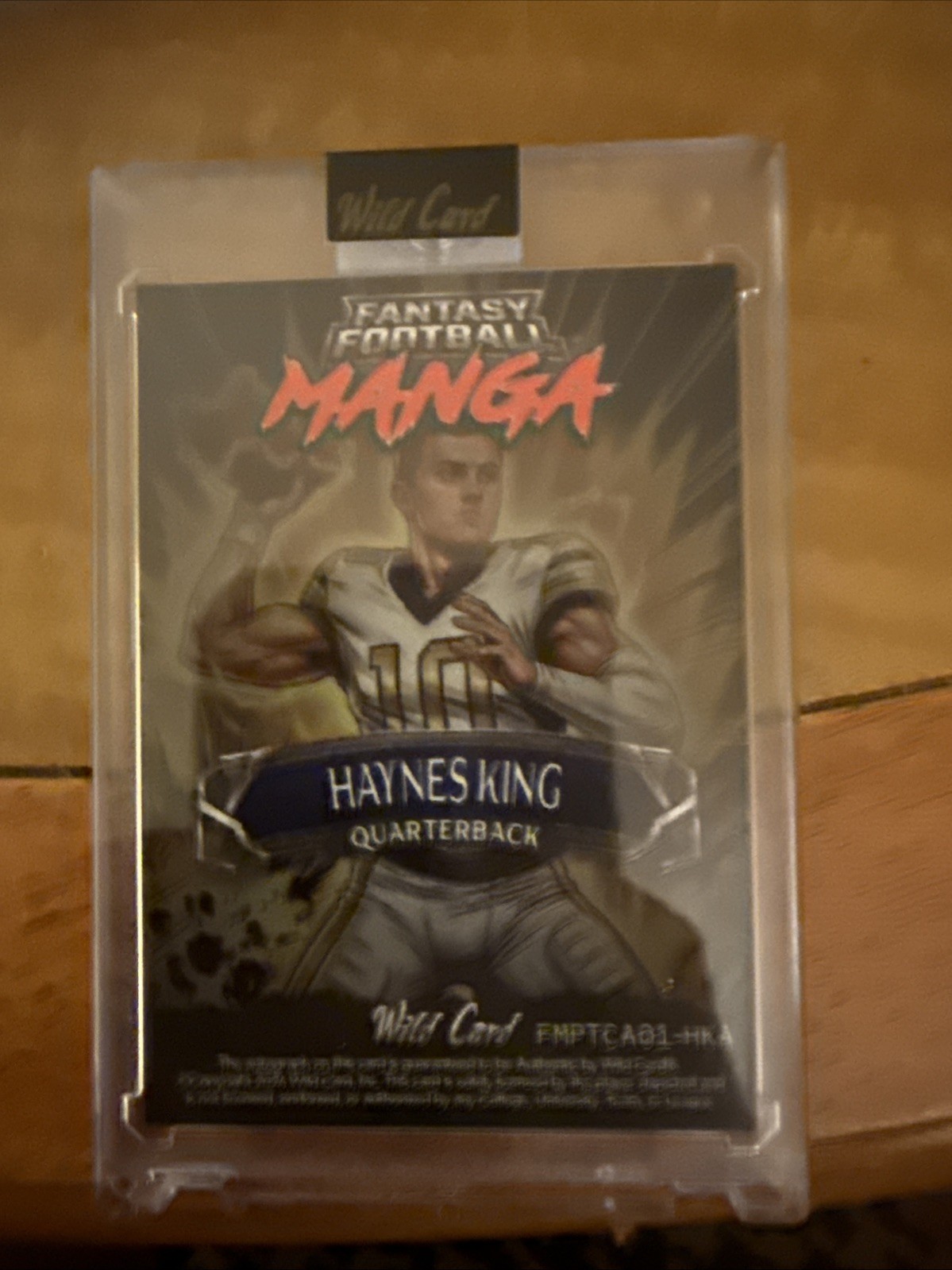 Wild Card Fantasy Football Manga Color Match Haynes King Georgia Tech Auto 1/1 view 2