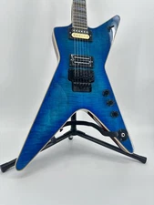 DIME Washburn Dimebag Darrell Blue electric guitar Black hardware FR bridge 