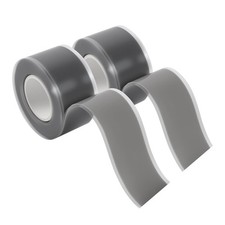 Self Fusing Silicone Tape 2 Rolls 1 in x 10' Grey Waterproof Rescue Tape Rubber