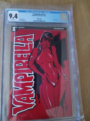 Vampirella red 1 Variant Cover B CGC 9.4 J. Scott Campbell 2017 Dynamite Comics