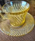 Vintage  amber depression glass  Federal Diana cup and saucer. great condition