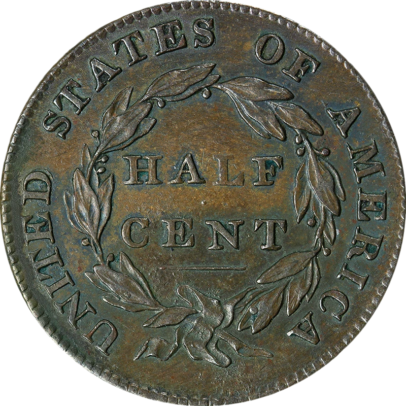 1832 Half Cent Nice Unc C-3 R.1 Great Eye Appeal Strong Strike - Image 2 of 2