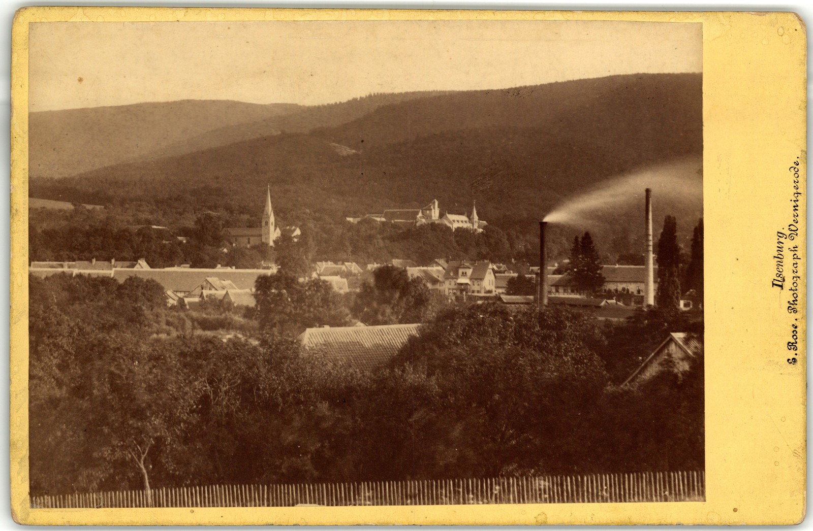 Cabinet Card Circa 1890s S. Rose Scenic Ilsenburg Town View Wernigerode Germany