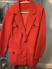 Red Blazer With One Button And Four Front Pockets. Lightweight size L. New