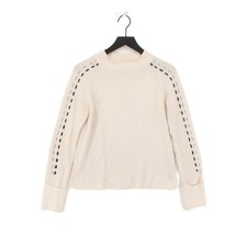 Mint Velvet Women's Jumper UK 8 White Acrylic