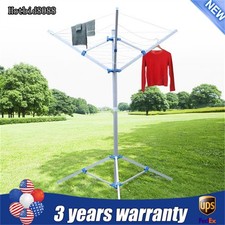 3-Arm Portable Folding Umbrella Style Laundry Dryer Clothes Drying Rack Outdoor
