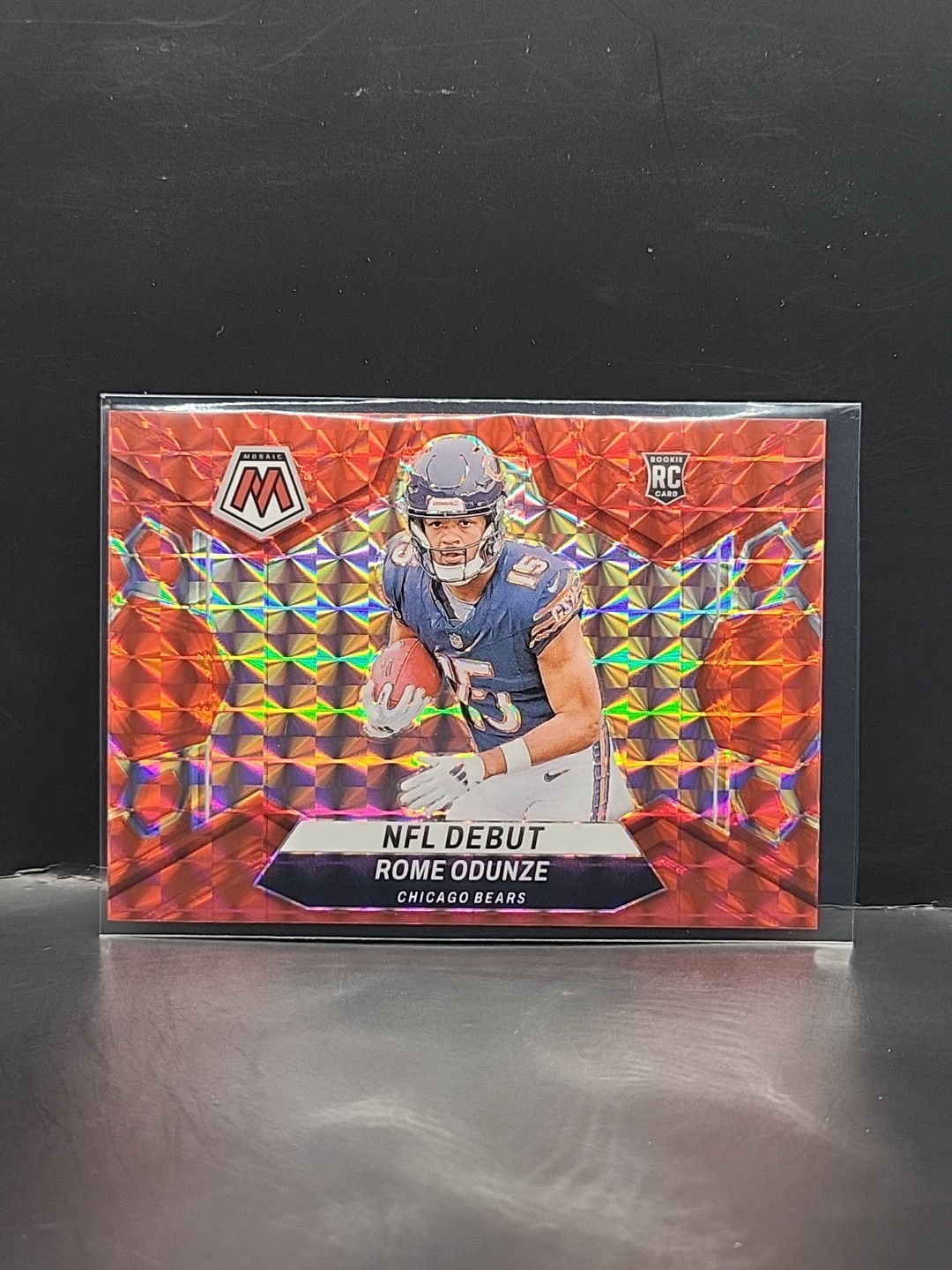 2024 Panini Mosaic Rome Odunze RC Red Prizm Rookie NFL Debut #281