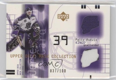 2001 Upper Deck Mask Collection Jersey and 37/100 Felix Potvin #JP-FP Patch g6s