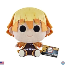 7" Zenitsu Agatsuma Funko Plush - Demon Slayer Soft Toy - Official Merchandise