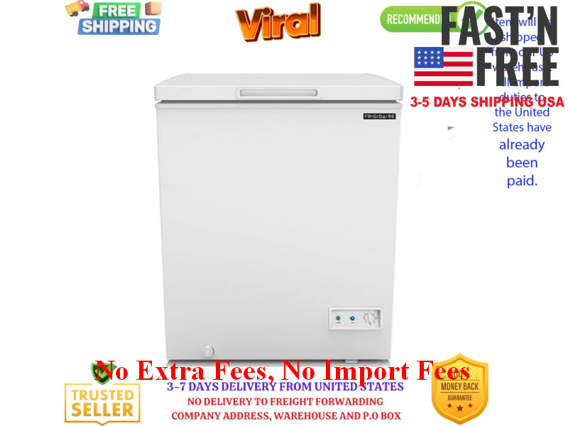 Frigidaire 5.0 Cu. ft. Chest Freezer Garage Ready frozen foods – Ships from USA