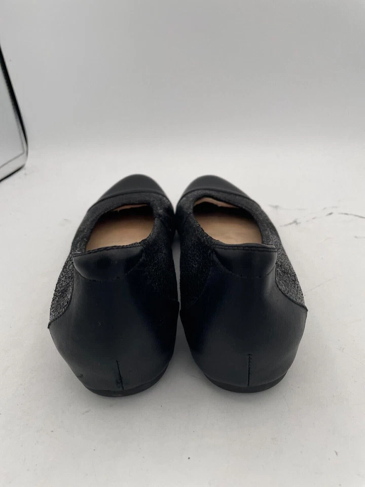 Ziera Comfort Plus Ballet Flats Women's Sz 9 Black Leather Round Toe Slip-On - Image 3 of 4